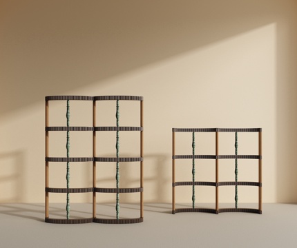 现代隔断 屏风 餐厅隔断 客厅隔断 复古隔断 玄关隔断su模型