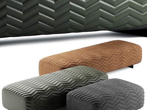  Minotti Quincy 脚凳3d模型 