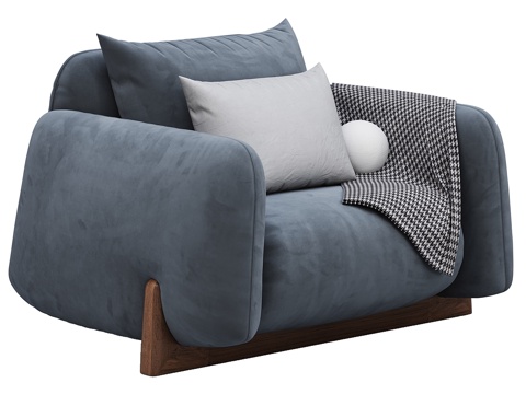  现代沙发 布艺沙发 组合沙发 多人沙发 双人沙发  单人沙发3d模型 