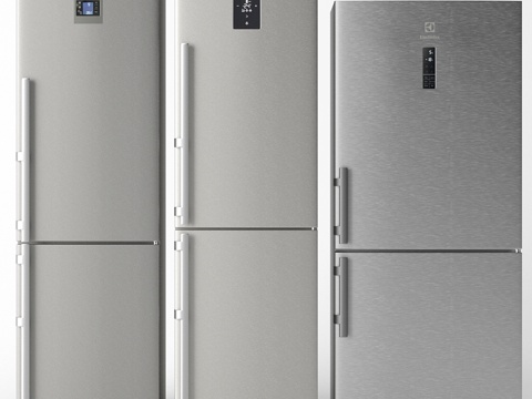  伊莱克斯冰箱套装3d模型 