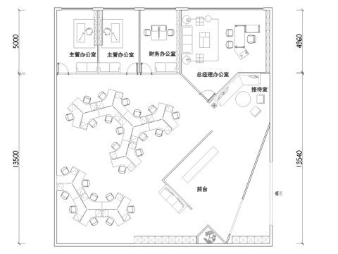 180平办公室 最新平面施工图合集cad施工图