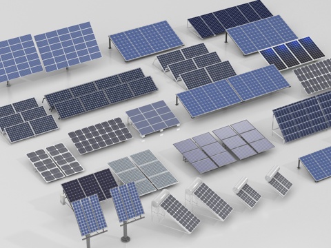 其他工业设备太阳能板光伏板太阳能设备su模型