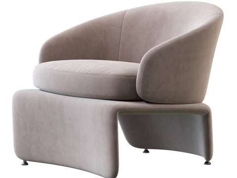  Minotti哈雷扶手椅3d模型3d模型 