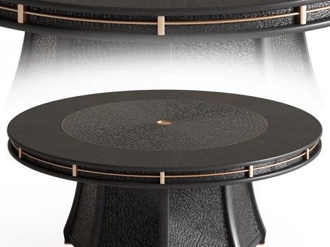 现代圆形茶几su模型