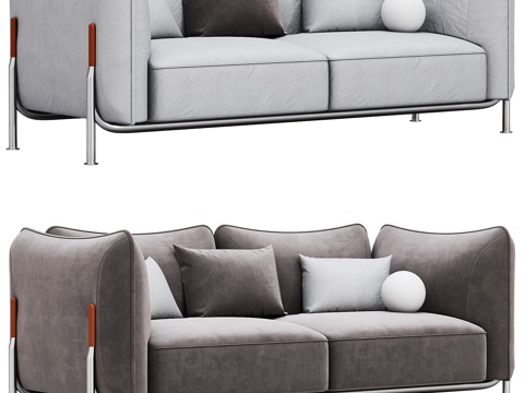  现代沙发 布艺沙发 组合沙发 多人沙发 双人沙发  单人沙发3d模型 