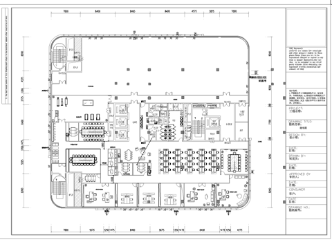 800平办公室 最新平面施工图合集cad施工图