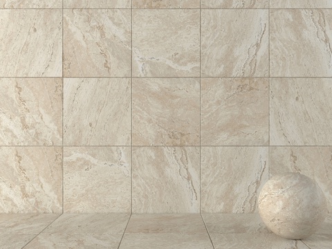  石墙瓷砖 Antico 沙色套装 13d模型 