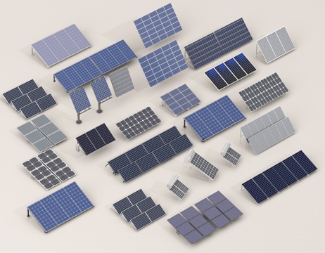 其他工业设备太阳能板光伏板太阳能设备su模型