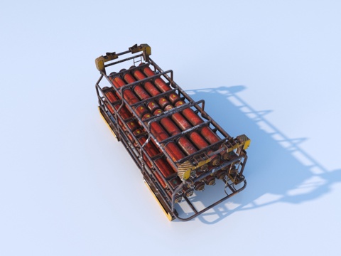  液化气罐 氧气罐 工业设备3d模型 