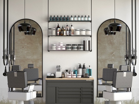  JC理发店63d模型 