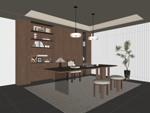 茶桌 茶室 家装 茶台 工装 茶几 茶具 茶桌椅 茶桌组合su模型