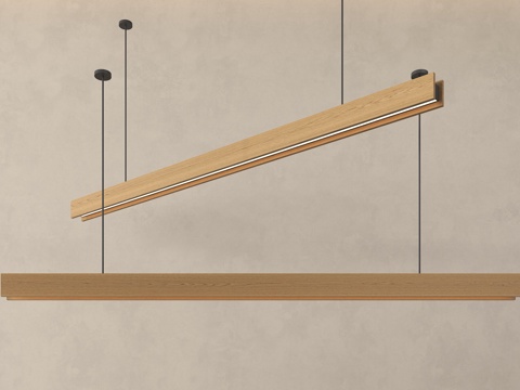 现代条形吊灯su模型