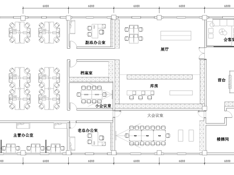 280平办公室 最新平面施工图合集cad施工图