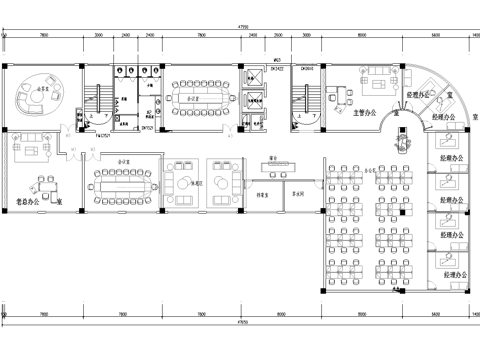  320平办公室 最新平面施工图合集cad施工图 