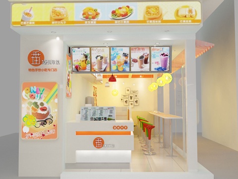 奶茶店 最新全套施工图合集cad施工图