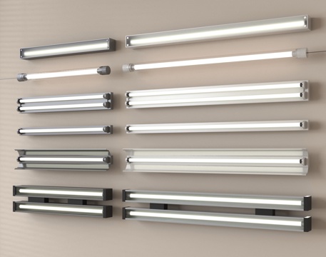 工业风LED日光灯su模型