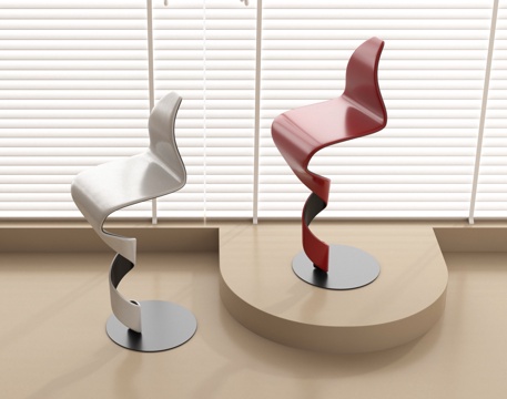 现代吧椅su模型