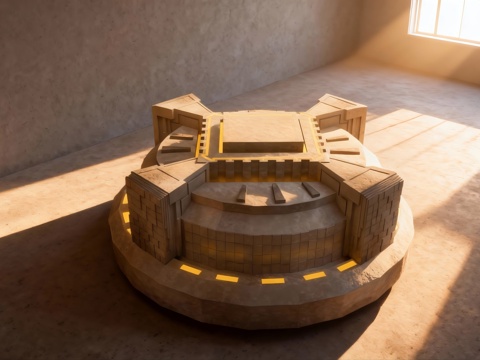 科幻机械舞台模型su模型