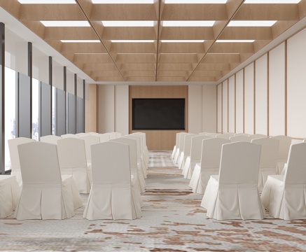 现代酒店会议室 宴会厅su模型