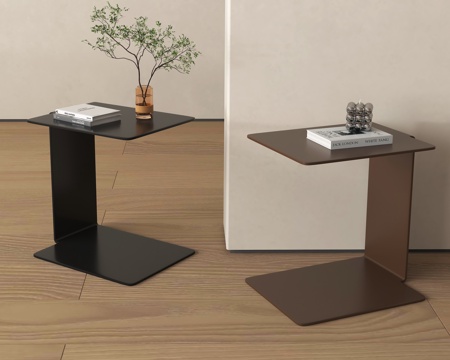 现代极简边几 金属su模型