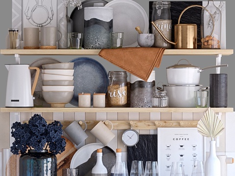  厨房装饰套装93d模型 