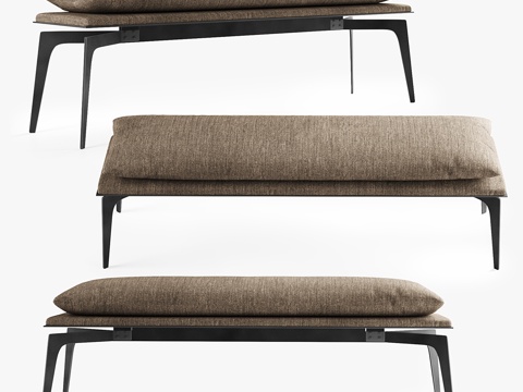  叉形长凳3d模型 