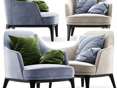  Poliform Jane大型扶手椅3d模型 