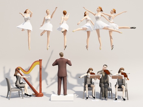  现代人物3d模型 