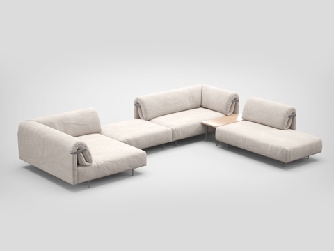  客厅沙发  意大利沙发  现代沙发 多人沙发  布艺沙发3d模型 