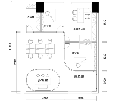 180平办公室 最新平面施工图合集cad施工图cad施工图