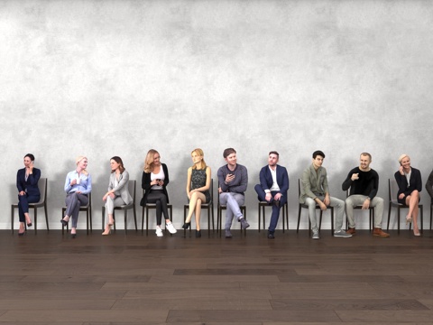  现代人物3d模型 