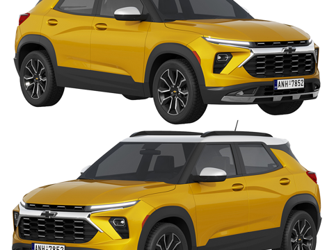  雪佛兰开拓者行动2024suv吉普车3d模型 