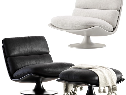  现代意式 Minotti Pattie 扶手椅3d模型 