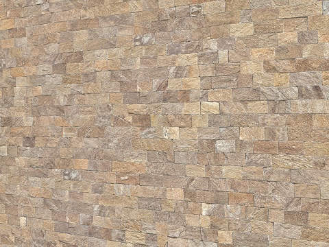  石灰华石砖马赛克墙（室内外两用）3d模型 