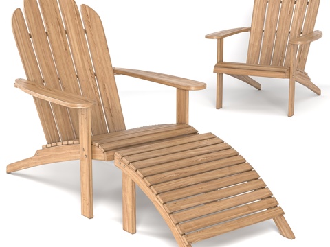  花园椅，躺椅3d模型 