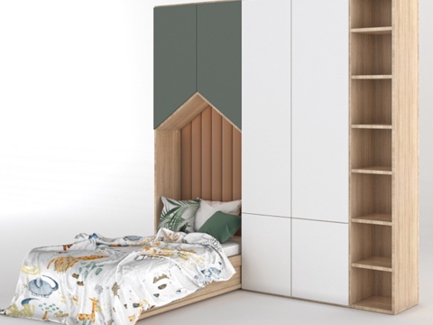  儿童衣柜3d模型 