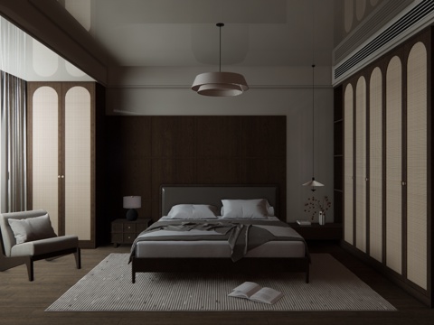 筷子 燃气灶 卧室 锅 菜刀 厨房 抽油烟机 冰箱 卫生间su模型