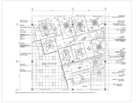 400平茶楼 最新全套施工图合集cad施工图