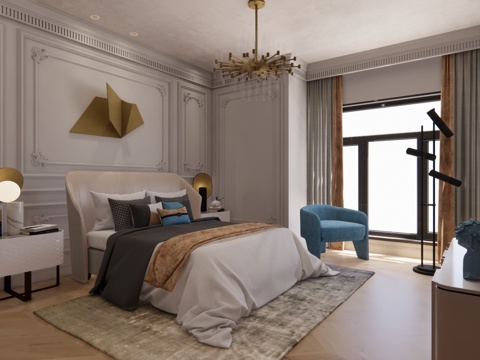 筷子 燃气灶 卧室 锅 菜刀 厨房 抽油烟机 冰箱 卫生间su模型