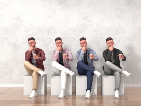  现代人物3d模型 