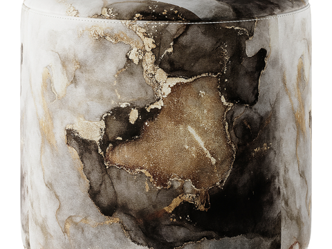  现代轻奢布艺圆凳3d模型 