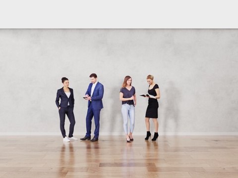  现代人物3d模型 