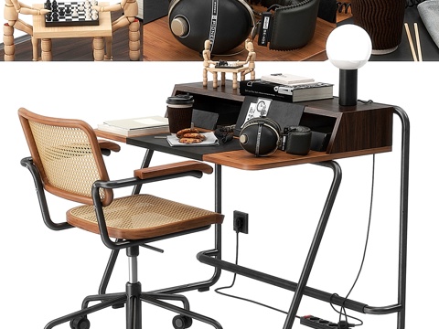  Thonet S1200书桌套装3d模型 