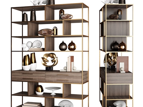  Horchow Mack几何层架3d模型 