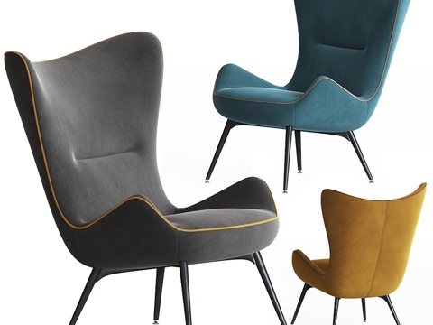  1956年Wittmann康特萨扶手椅3d模型 