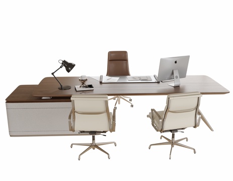  现代办公桌椅 办公椅 老板办公桌椅3d模型 