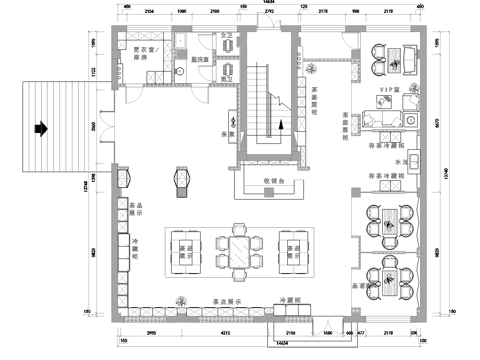 500平茶楼 最新全套施工图合集cad施工图