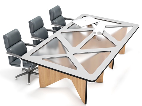  会议桌3d模型 