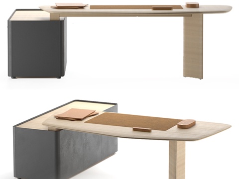 Poltrona Frau Trust 办公桌3d模型