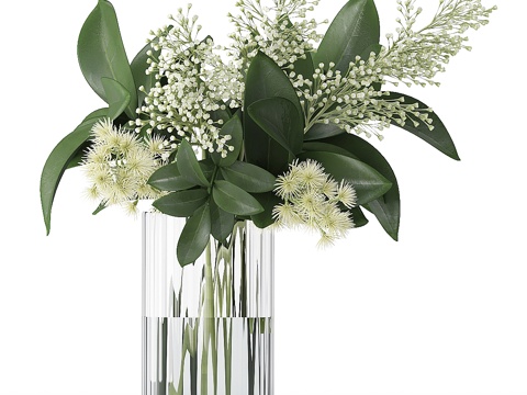  花瓶插花束 593d模型 